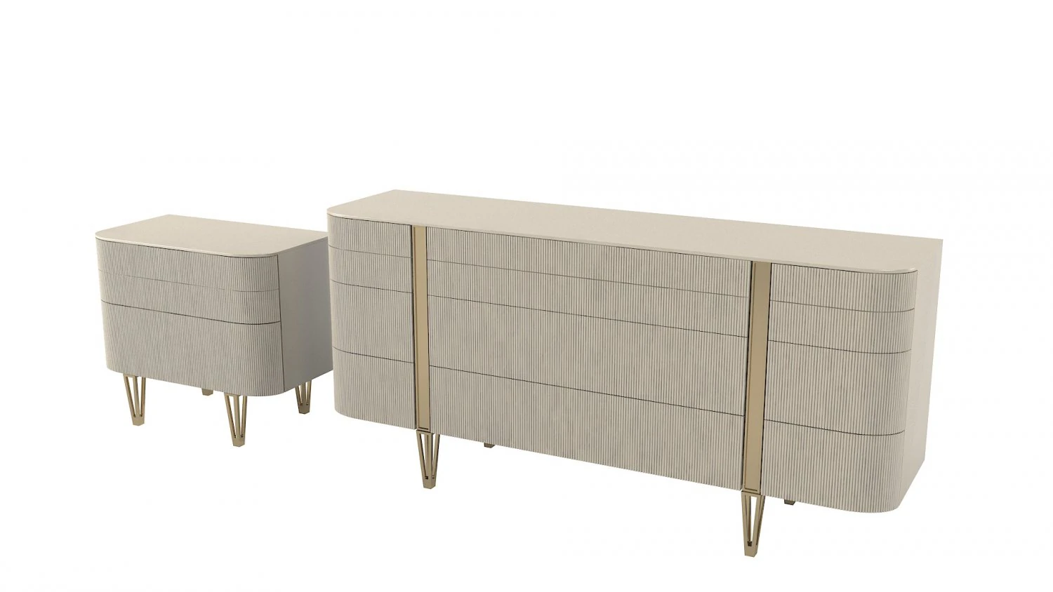 Caracole Love at First Sight True Love modern contemporary art dco Sideboards Set 3D Model .c4d .max .obj .3ds .fbx .stl .blend