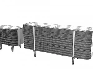 Caracole Love at First Sight True Love modern contemporary art dco Sideboards Set 3D Model