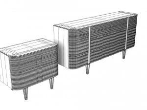 Caracole Love at First Sight True Love modern contemporary art dco Sideboards Set 3D Model