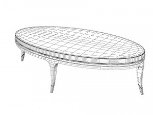 Caracole front and Center coffee oval table 3Dモデル