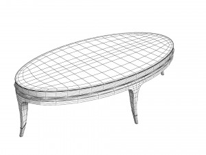 Caracole front and Center coffee oval table 3Dモデル