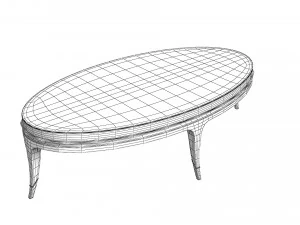Caracole front and Center coffee oval table 3D Model