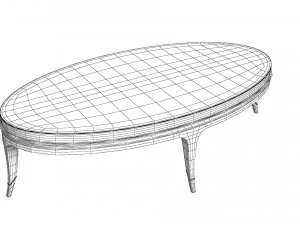Caracole front and Center coffee oval table 3D Model