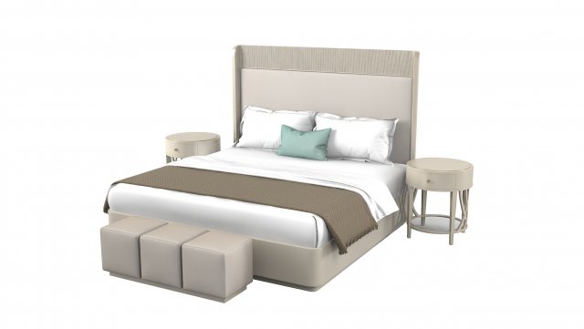 Caracole Fall in love bedroom set 3Dモデル .c4d .max .obj .3ds .fbx .stl .blend 