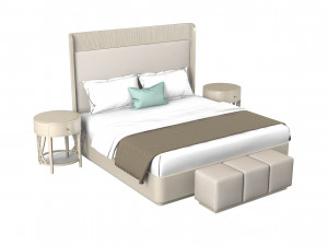 Caracole Fall in love bedroom set 3Dモデル