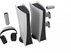 Playststion 5 Set 3D Model