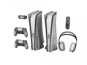 Playststion 5 Set 3D Model