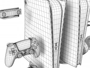 Playststion 5 Set Modèle 3D