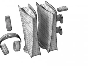 Playststion 5 Set 3D Model