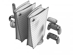 Playststion 5 Set 3D Model