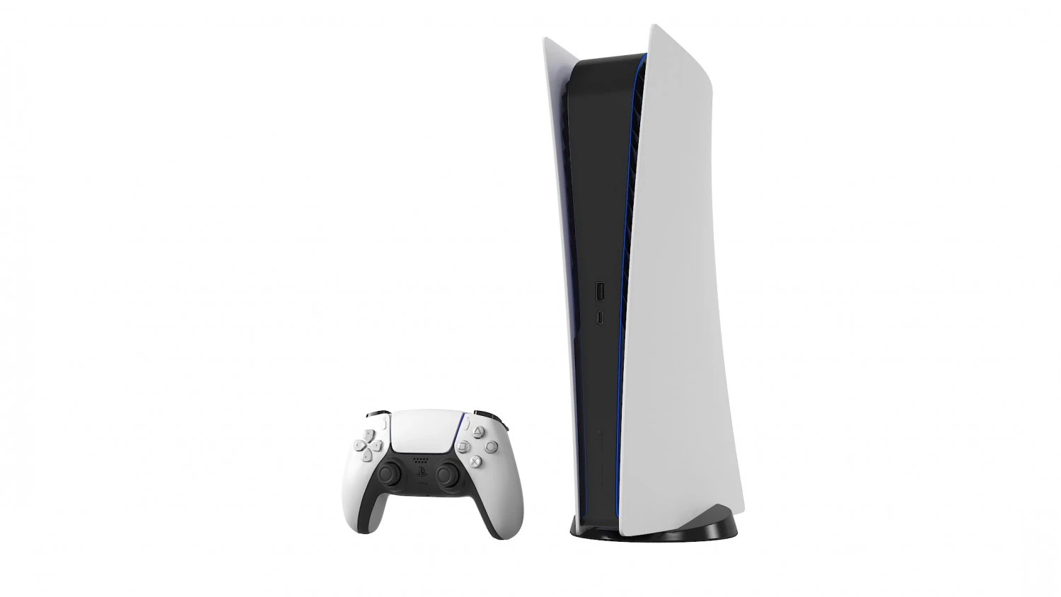 Playstation 5 Without A Disc Drive 3D Model .c4d .max .obj .3ds .fbx .stl .blend 