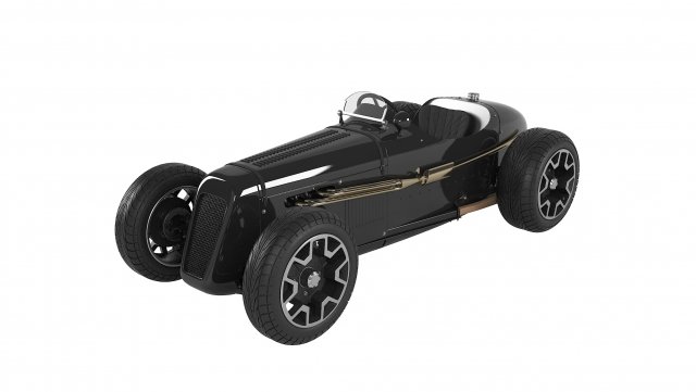 1930 Austin Seven Special Monoposto Roadster Car Model 3D .c4d .max .obj .3ds .fbx .stl .blend 