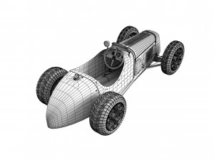 1930 Austin Seven Special Monoposto Roadster Car Model 3D