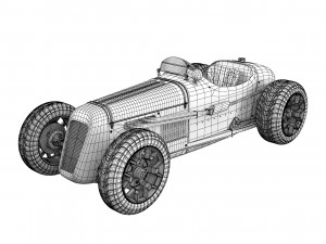1930 Austin Seven Special Monoposto Roadster Car Model 3D