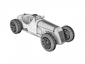 1930 Austin Seven Special Monoposto Roadster Car Model 3D