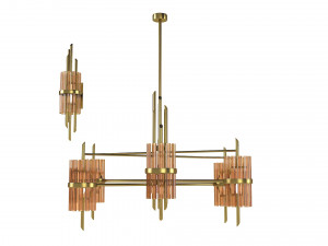 Cobet lighting Symphony 257 560 ce chandelier wall lamp set Model 3D