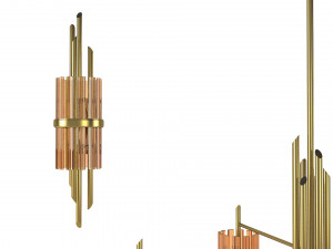 Cobet lighting Symphony 257 560 ce chandelier wall lamp set Model 3D