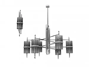 Cobet lighting Symphony 257 560 ce chandelier wall lamp set 3D Model