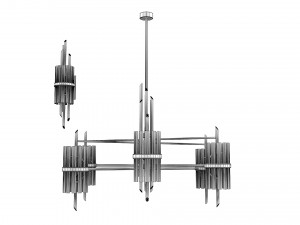 Cobet lighting Symphony 257 560 ce chandelier wall lamp set Model 3D