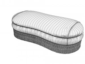 Galimberti Nino Anemone Pouf modern oval 3D Model