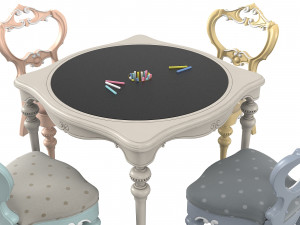 Savio Firmino Notta Fatata Table Chairs Set 3D Model