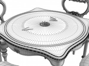 Savio Firmino Notta Fatata Table Chairs Set 3D Model