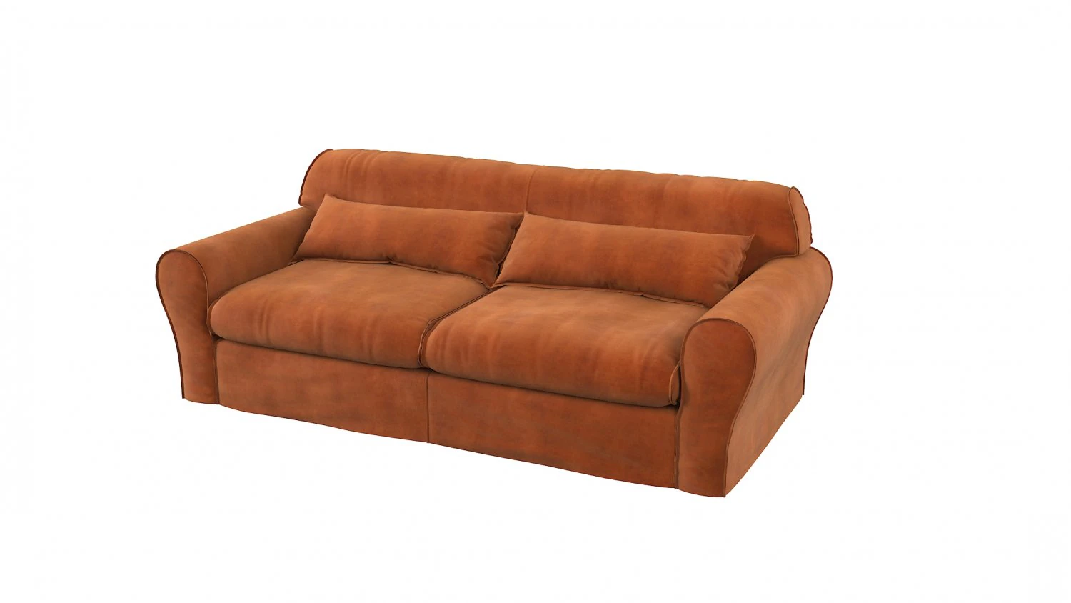 Housse Leather Sofa By Baxter 3D Model .c4d .max .obj .3ds .fbx .stl .blend 