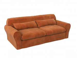 Housse Leather Sofa By Baxter 3D Model