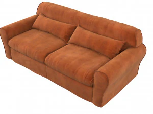 Housse Leather Sofa By Baxter 3D Model