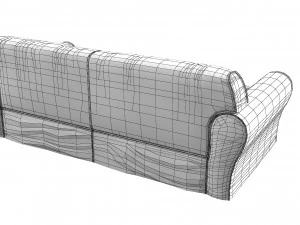 Housse Leather Sofa By Baxter 3D Model