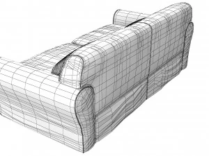 Housse Leather Sofa By Baxter 3D Model