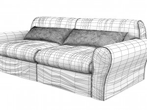 Housse Leather Sofa By Baxter Modelo 3D