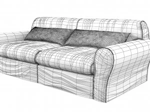 Housse Leather Sofa By Baxter 3D Model