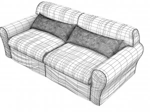 Housse Leather Sofa By Baxter 3D Model