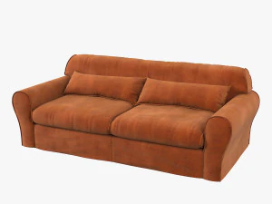 Housse Leather Sofa By Baxter 3D Model