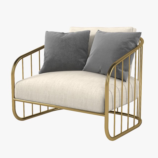 Formitalia Charleston Armchair Model 3D .c4d .max .obj .3ds .fbx .stl .blend 