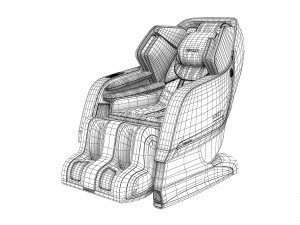 Amaguchi Axiom Chrome Massage Chair 3D Модель
