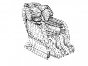 Amaguchi Axiom Chrome Massage Chair 3D Модель