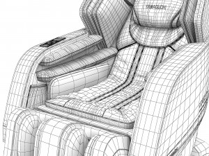 Amaguchi Axiom Chrome Massage Chair 3D Модель