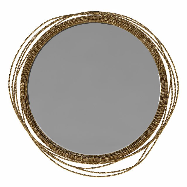 Koket Brabbu Kayan Round Mirror 3D Model .c4d .max .obj .3ds .fbx .stl .blend