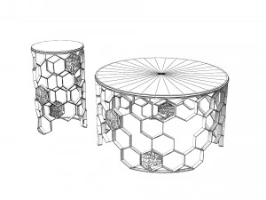 Koket Brabbu Manuka Side Tables 3D Model