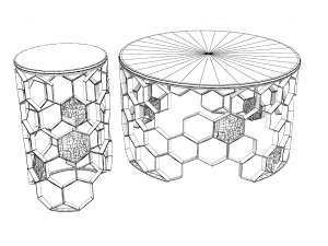 Koket Brabbu Manuka Side Tables 3D Model