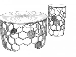 Koket Brabbu Manuka Side Tables 3D Model