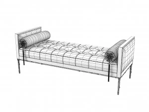 Koket Prive Day Bed Ottoman 3D Model