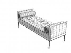 Koket Prive Day Bed Ottoman 3D-Modell