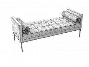 Koket Prive Day Bed Ottoman 3D Model