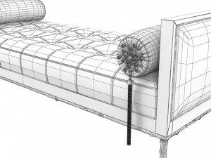 Koket Prive Day Bed Ottoman 3D Model