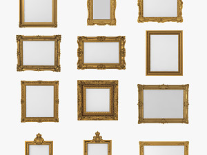 Baroque Picture Frame Pro Collection 3D Model