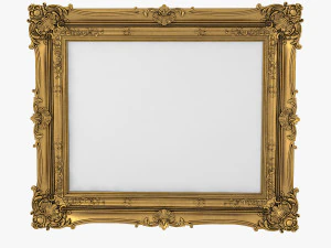 Baroque Picture Frame Pro Collection 3D Model