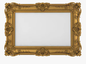 Baroque Picture Frame Pro Collection 3D Model